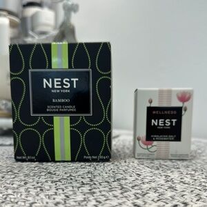 NEST New York Bamboo + Himalayan Salt & Rose Water Candle Set.